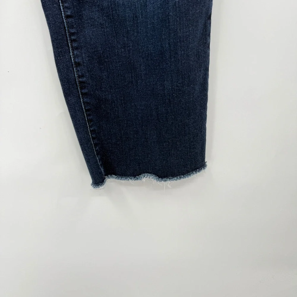 Judy Blue Los‎ Angeles Womens Wide Leg Cropped Jeans Dark Wash Size 9 29 Raw Hem